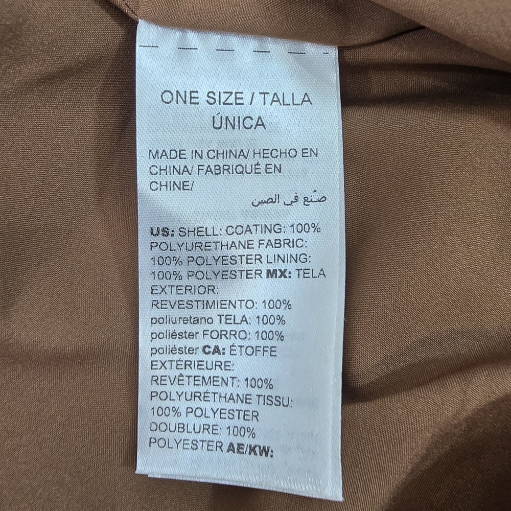 NWT Chicos Brown Coated Vegan Leather Utility Jacket Size 2 - Picture 7 of 12